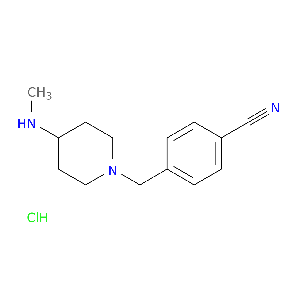 4-((4-(Methylamino)piperidin-1-yl)methyl)benzonitrile hydrochloride