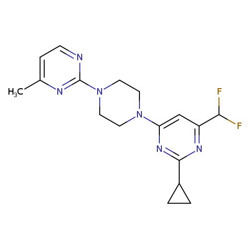 2-cyclopropyl-4-(difluoromethyl)-6-[4-(4-methylpyrimidin-2-yl)piperazin-1-yl]pyrimidine