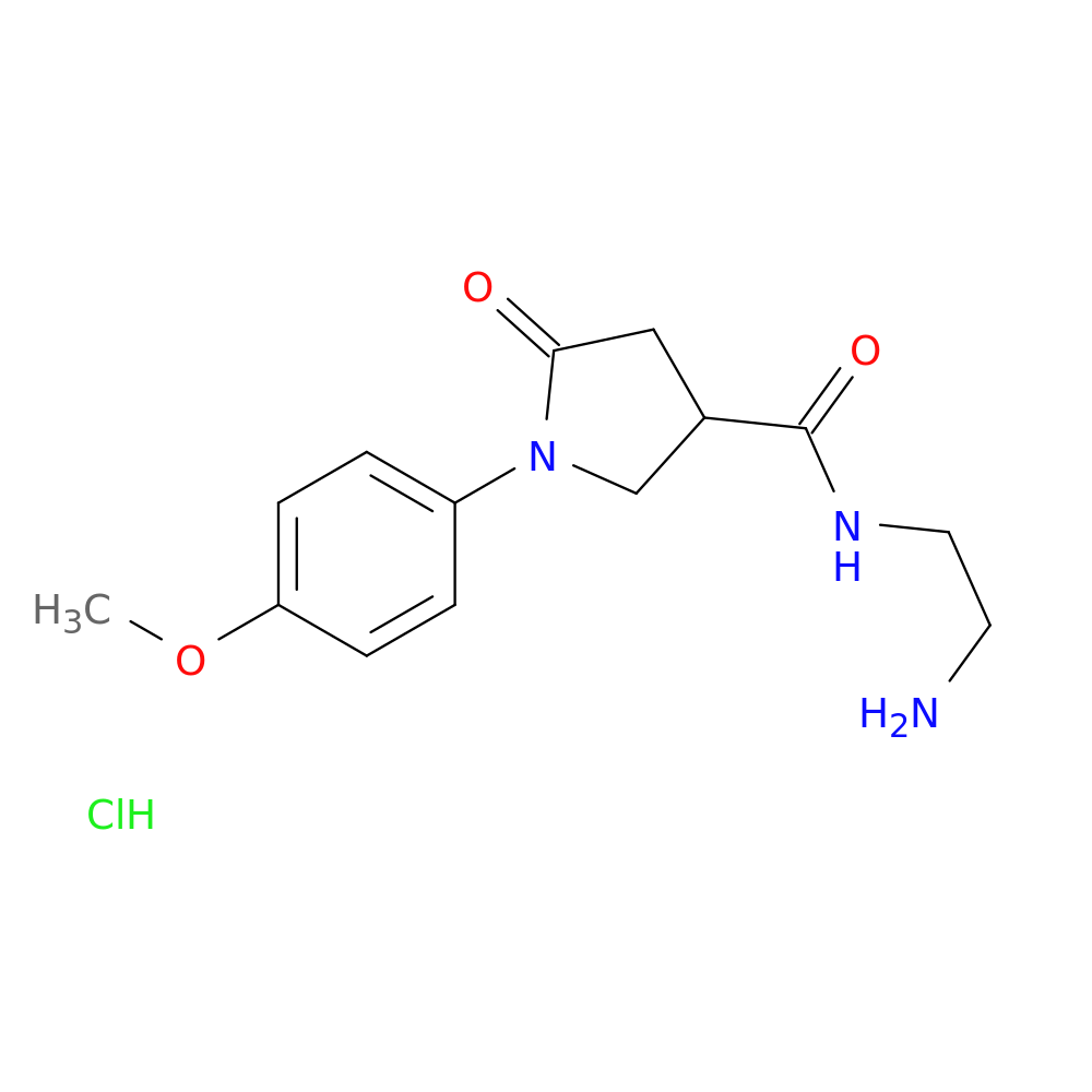 N-(2-Aminoethyl)-1-(4-methoxyphenyl)-5-oxopyrrolidine-3-carboxamide hydrochloride