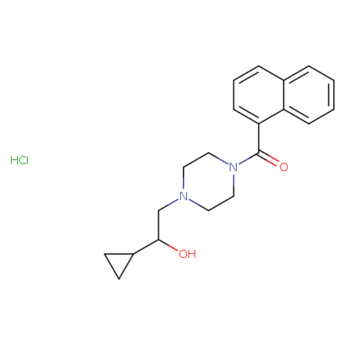 1-cyclopropyl-2-[4-(naphthalene-1-carbonyl)piperazin-1-yl]ethan-1-ol hydrochloride