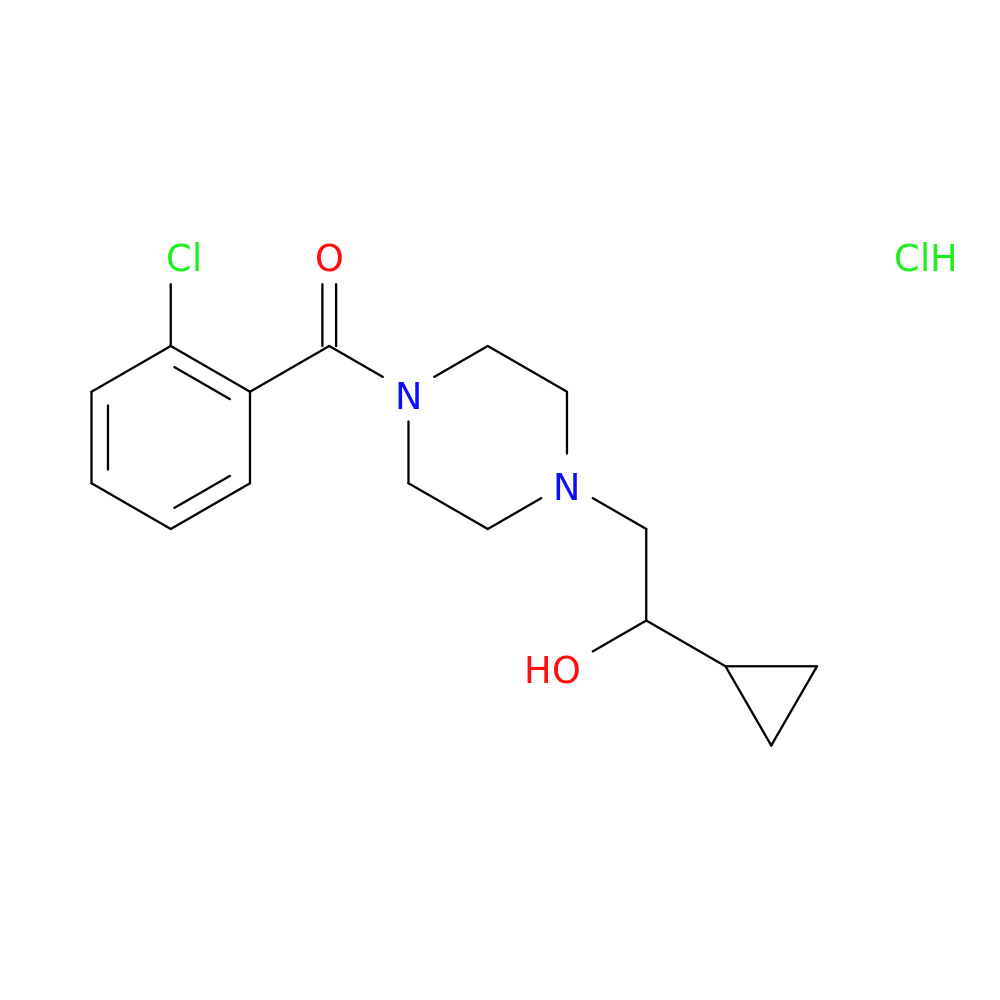 2-[4-(2-chlorobenzoyl)piperazin-1-yl]-1-cyclopropylethan-1-ol hydrochloride