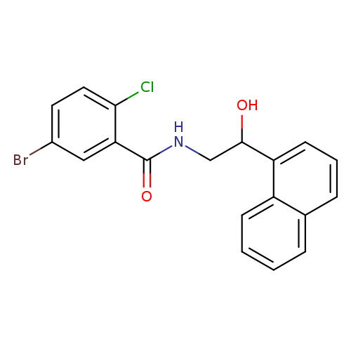 5-bromo-2-chloro-N-[2-hydroxy-2-(naphthalen-1-yl)ethyl]benzamide