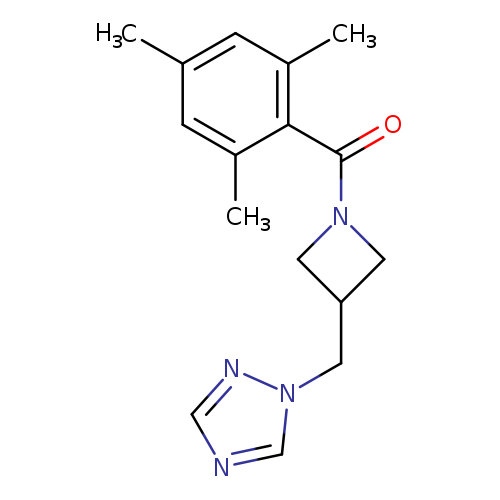 1-{[1-(2,4,6-trimethylbenzoyl)azetidin-3-yl]methyl}-1H-1,2,4-triazole