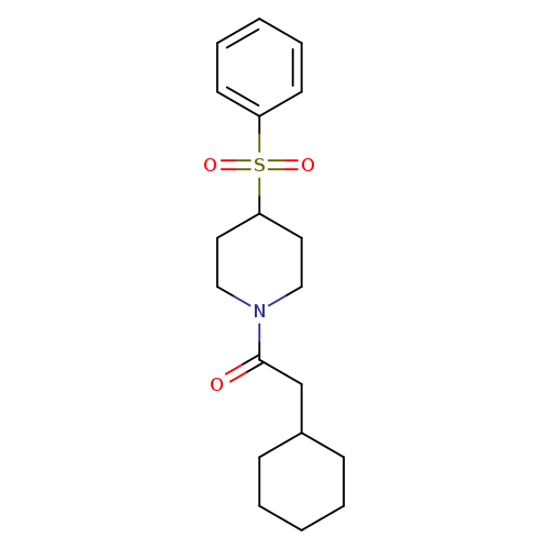 1-[4-(benzenesulfonyl)piperidin-1-yl]-2-cyclohexylethan-1-one