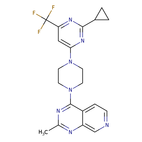 2-cyclopropyl-4-(4-{2-methylpyrido[3,4-d]pyrimidin-4-yl}piperazin-1-yl)-6-(trifluoromethyl)pyrimidine