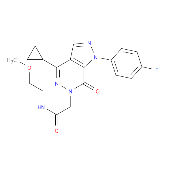 2-[4-cyclopropyl-1-(4-fluorophenyl)-7-oxo-1H,6H,7H-pyrazolo[3,4-d]pyridazin-6-yl]-N-(2-methoxyethyl)acetamide
