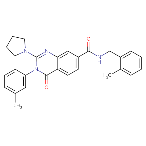 3-(3-methylphenyl)-N-[(2-methylphenyl)methyl]-4-oxo-2-(pyrrolidin-1-yl)-3,4-dihydroquinazoline-7-carboxamide
