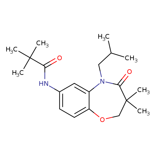 N-[3,3-dimethyl-5-(2-methylpropyl)-4-oxo-2,3,4,5-tetrahydro-1,5-benzoxazepin-7-yl]-2,2-dimethylpropanamide
