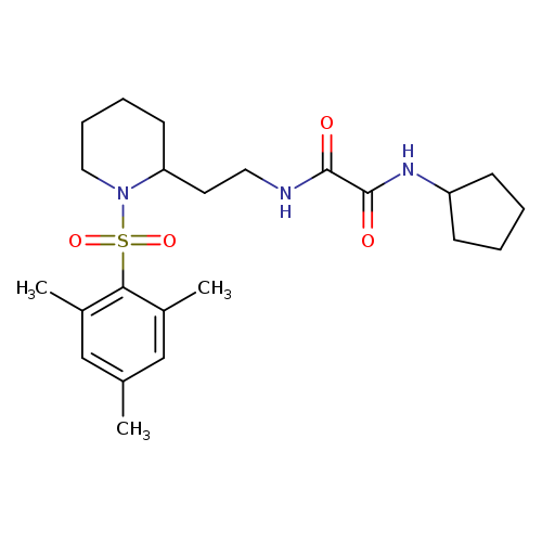 N-cyclopentyl-N'-{2-[1-(2,4,6-trimethylbenzenesulfonyl)piperidin-2-yl]ethyl}ethanediamide