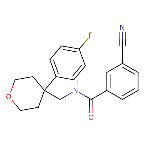 3-cyano-N-{[4-(4-fluorophenyl)oxan-4-yl]methyl}benzamide