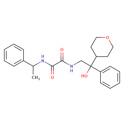 N-[2-hydroxy-2-(oxan-4-yl)-2-phenylethyl]-N'-(1-phenylethyl)ethanediamide