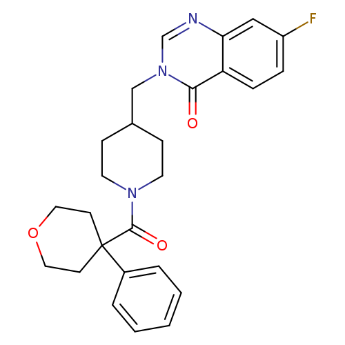 7-fluoro-3-{[1-(4-phenyloxane-4-carbonyl)piperidin-4-yl]methyl}-3,4-dihydroquinazolin-4-one