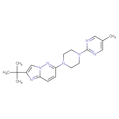 2-(4-{2-tert-butylimidazo[1,2-b]pyridazin-6-yl}piperazin-1-yl)-5-methylpyrimidine