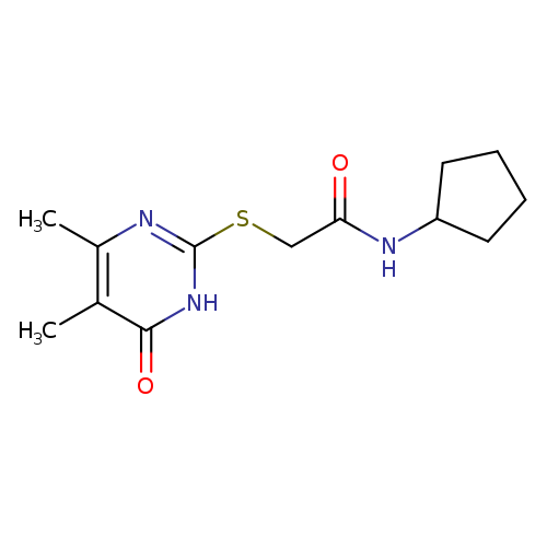 N-cyclopentyl-2-[(4,5-dimethyl-6-oxo-1,6-dihydropyrimidin-2-yl)sulfanyl]acetamide