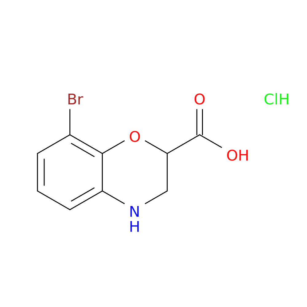 8-bromo-3,4-dihydro-2H-1,4-benzoxazine-2-carboxylic acid hydrochloride