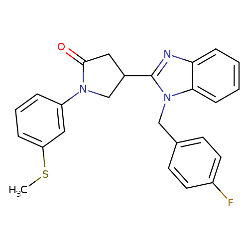 4-{1-[(4-fluorophenyl)methyl]-1H-1,3-benzodiazol-2-yl}-1-[3-(methylsulfanyl)phenyl]pyrrolidin-2-one
