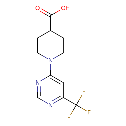 1-[6-(trifluoromethyl)pyrimidin-4-yl]piperidine-4-carboxylic acid
