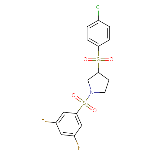 3-(4-chlorobenzenesulfonyl)-1-(3,5-difluorobenzenesulfonyl)pyrrolidine