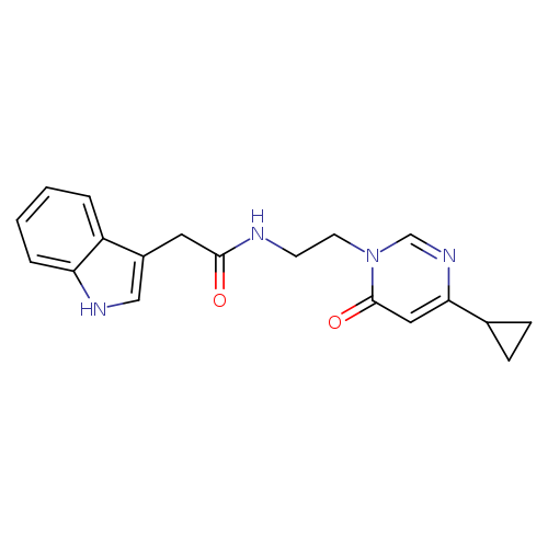 N-[2-(4-cyclopropyl-6-oxo-1,6-dihydropyrimidin-1-yl)ethyl]-2-(1H-indol-3-yl)acetamide