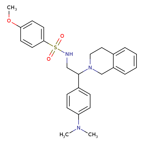 N-{2-[4-(dimethylamino)phenyl]-2-(1,2,3,4-tetrahydroisoquinolin-2-yl)ethyl}-4-methoxybenzene-1-sulfonamide