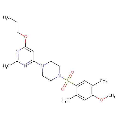 4-[4-(4-methoxy-2,5-dimethylbenzenesulfonyl)piperazin-1-yl]-2-methyl-6-propoxypyrimidine