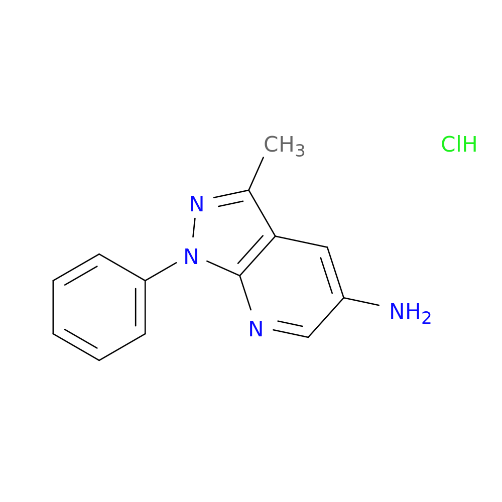3-methyl-1-phenyl-1H-pyrazolo[3,4-b]pyridin-5-amine hydrochloride