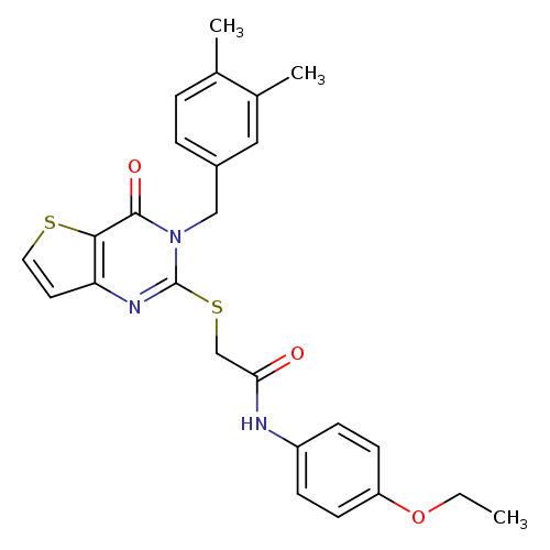 2-({3-[(3,4-dimethylphenyl)methyl]-4-oxo-3H,4H-thieno[3,2-d]pyrimidin-2-yl}sulfanyl)-N-(4-ethoxyphenyl)acetamide