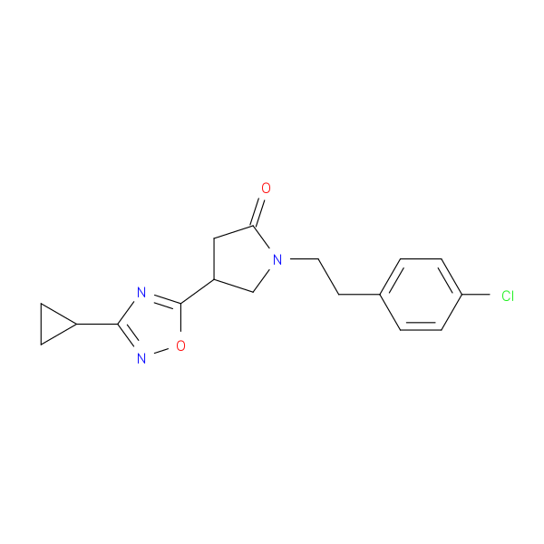 1-[2-(4-chlorophenyl)ethyl]-4-(3-cyclopropyl-1,2,4-oxadiazol-5-yl)pyrrolidin-2-one