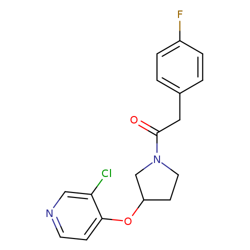 1-{3-[(3-chloropyridin-4-yl)oxy]pyrrolidin-1-yl}-2-(4-fluorophenyl)ethan-1-one