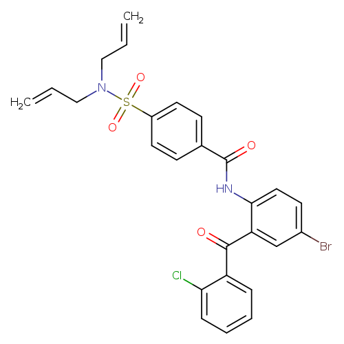 4-[bis(prop-2-en-1-yl)sulfamoyl]-N-[4-bromo-2-(2-chlorobenzoyl)phenyl]benzamide