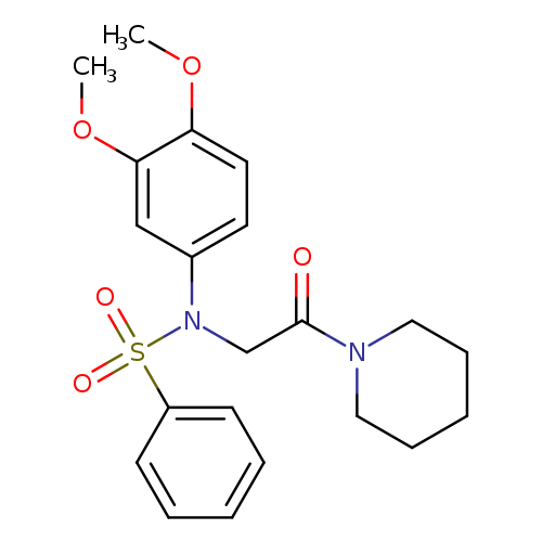 N-(3,4-dimethoxyphenyl)-N-(2-oxo-2-piperidin-1-ylethyl)benzenesulfonamide