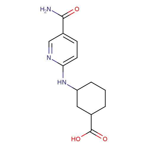 3-[(5-carbamoylpyridin-2-yl)amino]cyclohexane-1-carboxylic acid