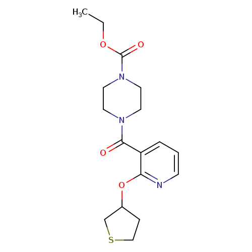 ethyl 4-[2-(thiolan-3-yloxy)pyridine-3-carbonyl]piperazine-1-carboxylate