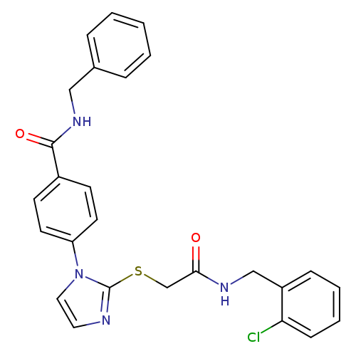 N-benzyl-4-{2-[({[(2-chlorophenyl)methyl]carbamoyl}methyl)sulfanyl]-1H-imidazol-1-yl}benzamide