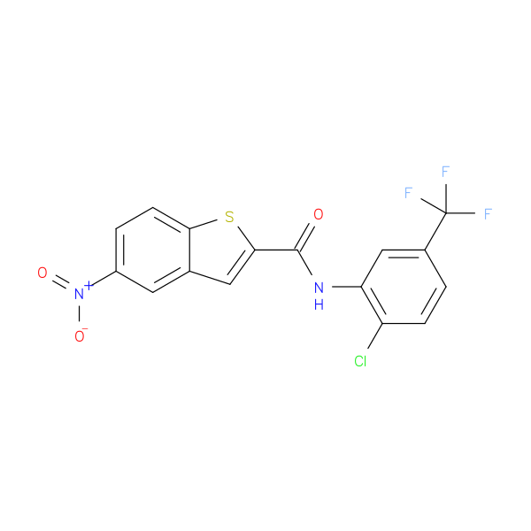 N-[2-chloro-5-(trifluoromethyl)phenyl]-5-nitro-1-benzothiophene-2-carboxamide