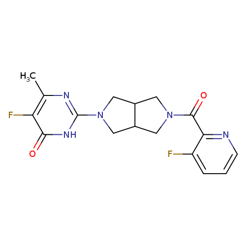 5-fluoro-2-[5-(3-fluoropyridine-2-carbonyl)-octahydropyrrolo[3,4-c]pyrrol-2-yl]-6-methyl-3,4-dihydropyrimidin-4-one