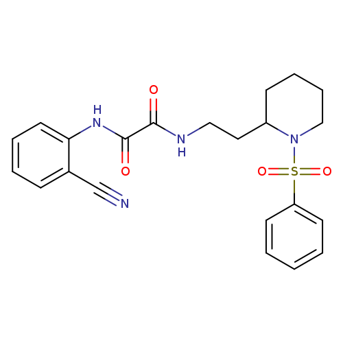N-{2-[1-(benzenesulfonyl)piperidin-2-yl]ethyl}-N'-(2-cyanophenyl)ethanediamide