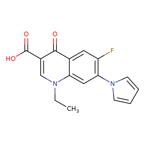 1-Ethyl-6-fluoro-4-oxo-7-(1H-pyrrol-1-yl)-1,4-dihydroquinoline-3-carboxylic acid