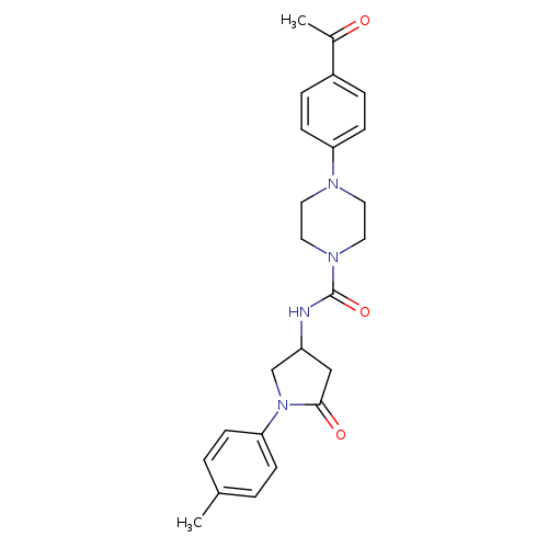 4-(4-acetylphenyl)-N-[1-(4-methylphenyl)-5-oxopyrrolidin-3-yl]piperazine-1-carboxamide