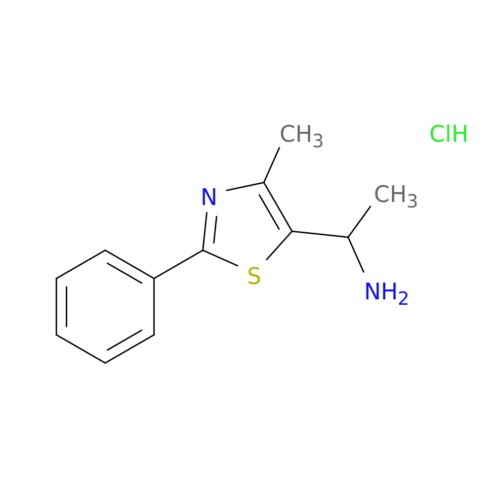 1-(4-METHYL-2-PHENYL-1,3-THIAZOL-5-YL)ETHAN-1-AMINE HYDROCHLORIDE