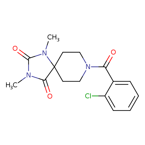 8-(2-chlorobenzoyl)-1,3-dimethyl-1,3,8-triazaspiro[4.5]decane-2,4-dione