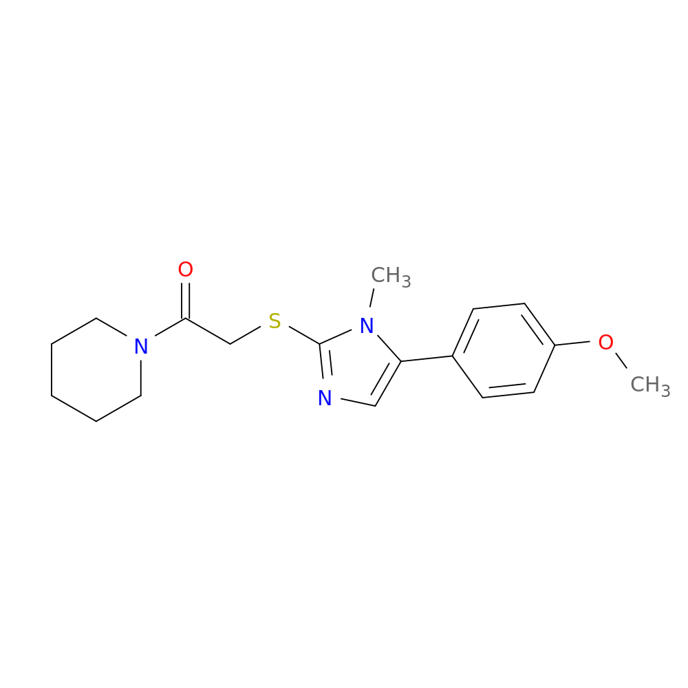 2-{[5-(4-methoxyphenyl)-1-methyl-1H-imidazol-2-yl]sulfanyl}-1-(piperidin-1-yl)ethan-1-one
