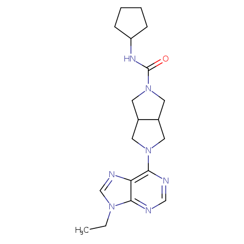 N-cyclopentyl-5-(9-ethyl-9H-purin-6-yl)-octahydropyrrolo[3,4-c]pyrrole-2-carboxamide
