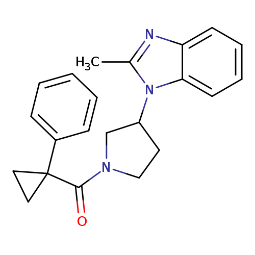 2-methyl-1-[1-(1-phenylcyclopropanecarbonyl)pyrrolidin-3-yl]-1H-1,3-benzodiazole