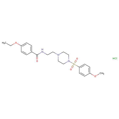 4-ethoxy-N-{2-[4-(4-methoxybenzenesulfonyl)piperazin-1-yl]ethyl}benzamide hydrochloride