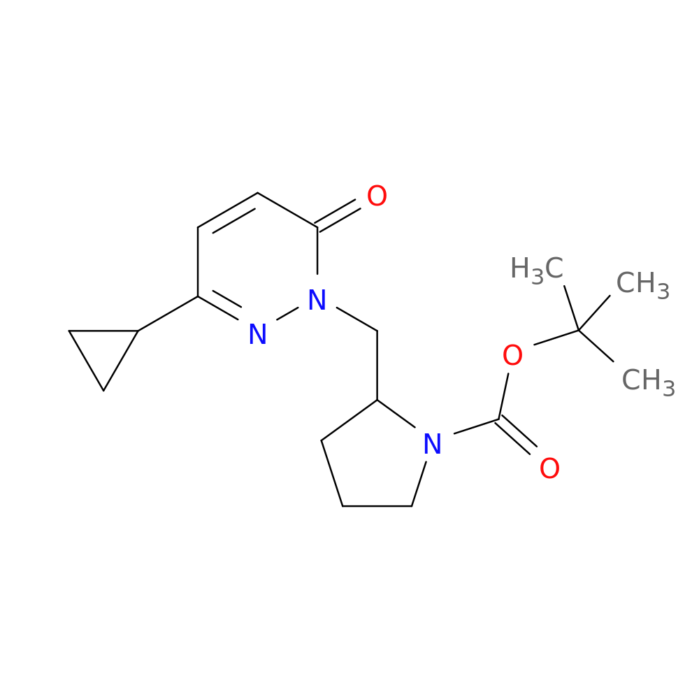 tert-butyl 2-[(3-cyclopropyl-6-oxo-1,6-dihydropyridazin-1-yl)methyl]pyrrolidine-1-carboxylate