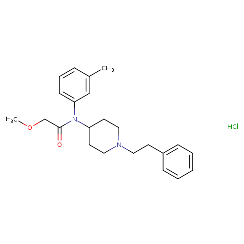 2-methoxy-N-(1-phenethylpiperidin-4-yl)-N-(m-tolyl)acetamide,monohydrochloride