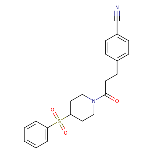 4-{3-[4-(benzenesulfonyl)piperidin-1-yl]-3-oxopropyl}benzonitrile