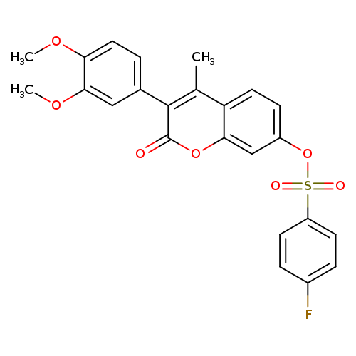 3-(3,4-dimethoxyphenyl)-4-methyl-2-oxo-2H-chromen-7-yl 4-fluorobenzene-1-sulfonate