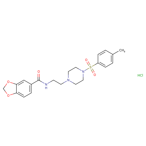 N-{2-[4-(4-methylbenzenesulfonyl)piperazin-1-yl]ethyl}-2H-1,3-benzodioxole-5-carboxamide hydrochloride